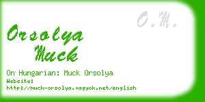 orsolya muck business card